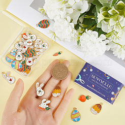 40Pcs 10 Style Alloy Enamel Pendants&nbsp;ENAM-SC0004-75