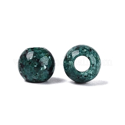 Natural Green Spot Jasper European Beads&nbsp;G-Q607-02J