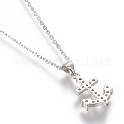 Brass Micro Pave Cubic Zirconia Pendant Necklaces&nbsp;NJEW-I230-09