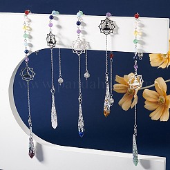 Teardop Natural Gemstone Pointed Dowsing Pendulums&nbsp;PALLOY-GO00018