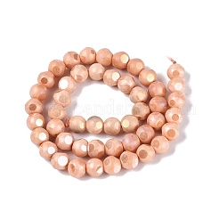 Ombre Effect Dyed Electroplate Opaque Glass Beads Strands&nbsp;EGLA-Q130-01A-18