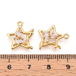 Brass Micro Pave Cubic Zirconia Pendants&nbsp;KK-N261-116C-G