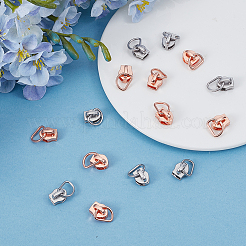 20Pcs 2 Colors Alloy Zipper with D Ring&nbsp;SENE-CY0001-12A