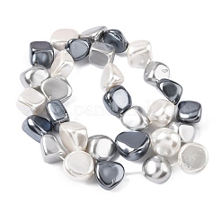 Electroplated Shell Pearl Beads Strands&nbsp;BSHE-D301-02F