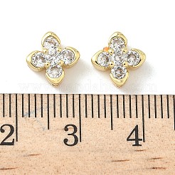 Brass Micro Pave Cubic Zirconia Beads&nbsp;KK-Z120-16G