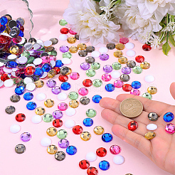 240Pcs 8 Colors Acrylic Rhinestone Cabochons&nbsp;GACR-CY0001-01
