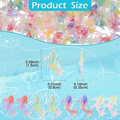 100Pcs Luminous Transparent Resin Cabochons&nbsp;RESI-YW0004-65