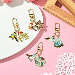 Birds Theme Alloy Enamel Pendant Decoration&nbsp;KEYC-YW00153-01