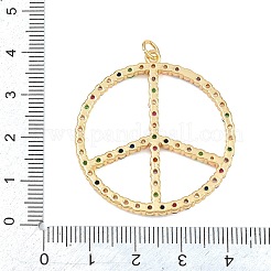 Brass Micro Pave Cubic Zirconia Pendants&nbsp;KK-L275-56G-02B