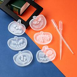 Halloween DIY Pumpkin Jack-O-Lantern Pendant Silicone Molds&nbsp;DIY-LS0001-16