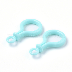 Opaque Solid Color Bulb Shaped Plastic Push Gate Snap Keychain Clasp Findings&nbsp;KY-T021-01E