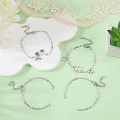 16Pcs 2.5MM 304 Stainless Steel Paperclip Chain Bracelet Making&nbsp;STAS-SC0021-14