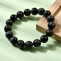 Grade A Natural Eagle Eye Stone Round Beads Stretch Bracelets for Women&nbsp;BJEW-L712-B06-12mm