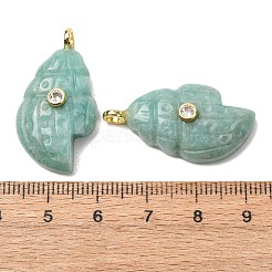 Natural Amazonite Carved Pendants&nbsp;G-H357-05G-01