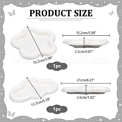 2Pcs 2 Styles Ceramic Jewelry Plate&nbsp;AJEW-NB0006-17