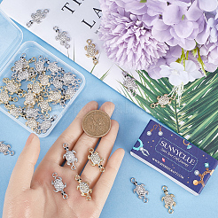 40Pcs 2 Colors Alloy Crystal Rhinestone Connector Charms&nbsp;FIND-SC0007-41