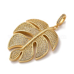 Brass Micro Pave Cubic Zirconia Pendants&nbsp;KK-U076-07G