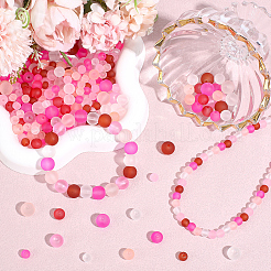 400Pcs 15 Colors Baking Paint Transparent Glass Beads&nbsp;GLAA-PA0001-82B