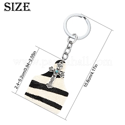 Cowhide Leather & Alloy Keychain&nbsp;KEYC-YW00093-01