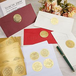 40 Sheets 4 Styles Plastic Self Adhesive Gold Foil Embossed Stickers&nbsp;DIY-CP0010-41