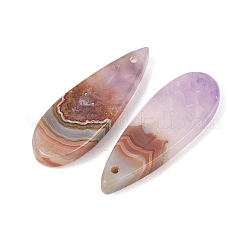 Natural Amethyst Lace Agate Pendants&nbsp;G-K381-10