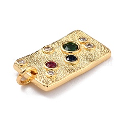Brass Micro Pave Cubic Zirconia Pendants&nbsp;ZIRC-L100-056G