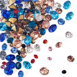 Pointed Back Glass Rhinestone Cabochons&nbsp;RGLA-YS0001-03