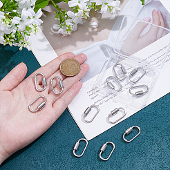 12Pcs Alloy Screw Carabiner Lock Charms&nbsp;FIND-UN0010-22P