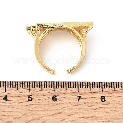 Brass Micro Pave Cubic Zirconia Cuff Rings for Women&nbsp;LS-RJEW-K312-01B-G