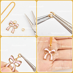 20Pcs 2 Colors Brass Locking Jump Rings&nbsp;KK-BBC0023-07A