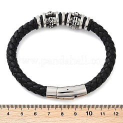Braided Microfiber Leather Cord Bracelets&nbsp;BJEW-D304-11AS