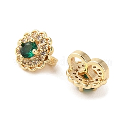 Brass Micro Pave Cubic Zirconia Pendants&nbsp;KK-P260-18G
