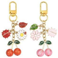 Alloy Enamel Pendant Decorations&nbsp;HJEW-YW00280-01