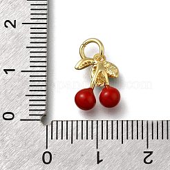 Brass Enamel Charms&nbsp;ZIRC-I070-131G