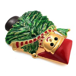 Christmas Theme Alloy Enamel Brooches&nbsp;JEWB-S022-05C-G