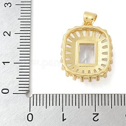 Brass Micro Pave Cubic Zirconia Pendants&nbsp;KK-K298-44G