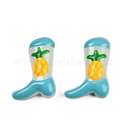 Boot Baking Paint Glass Enamel  Beads&nbsp;LAMP-C020-02E
