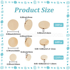 210Pcs 3 Styles Wooden Beads&nbsp;WOOD-PA0001-52