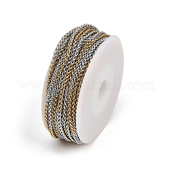 304 Stainless Steel Two Tone Wheat Chains&nbsp;CHS-A019-03GP