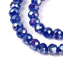 Baking Electroplate Glass Beads Strands&nbsp;DGLA-A039-J4mm-B25