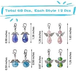 Angel Glass Beads Pendant Decoration&nbsp;HJEW-SW00006