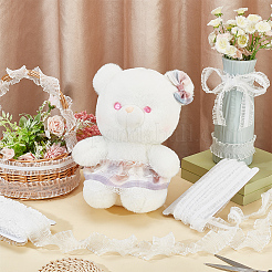 2 Cards 2 Styles Polycotton Pleated Elastic Lace Ribbon&nbsp;OCOR-FG0001-69A