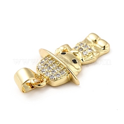 Brass Micro Pave Cubic Zirconia Pendants&nbsp;KK-H433-11A-G