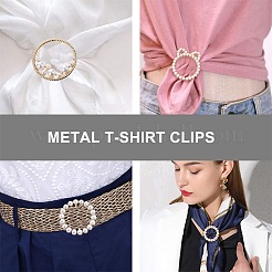 4Pcs 4 Styles Plastic Pearl Scarf Buckle Ring&nbsp;AJEW-CJ0001-49