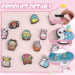 13Pcs 13 Styles Easter Series Silicone Beads&nbsp;SIL-SZ0002-95