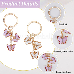 3Pcs 3 Colors Zinc Alloy Keychain&nbsp;KEYC-CP0001-34