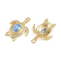 Brass Micro Pave Cubic Zirconia Pendants&nbsp;KK-I352-12G