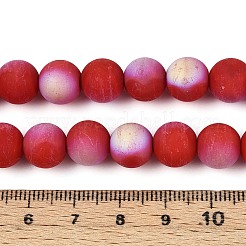 Frosted Opaque Glass Beads Strands&nbsp;LS-GLAA-T032-P10mm-MBB04