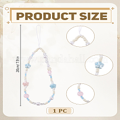 1Pc PVC & Porcelain Flower Mobile Straps&nbsp;AJEW-LP0005-15