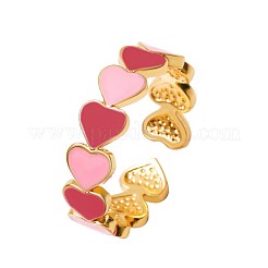 Heart Brass Enamel Cuff Rings for Women&nbsp;FS-WGCCE82-01